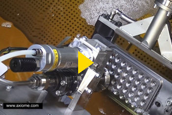 AXIOME oiljet deburring applied on a fuel injector video